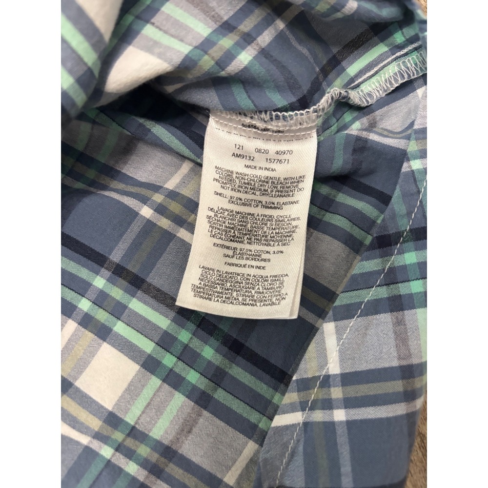 Columbia Mens XXL Blue Green Plaid Short Sleeve Button Down Shirt AM9132 Regular - Picture 3 of 7